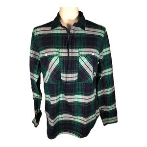 J. Crew Flannel Half Zip Shirt